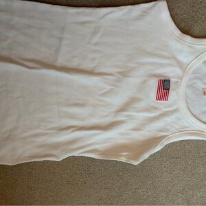 Cat & Jack White Tank Top with Flag Patch